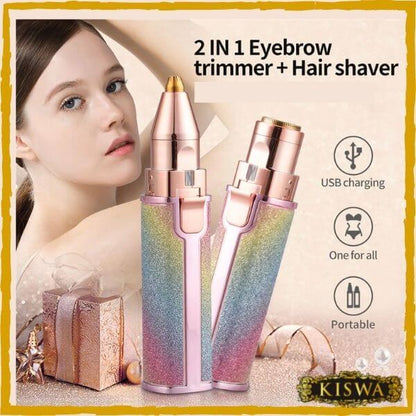 2 in 1 Rechargeable Hair Remover Trimmer for Women